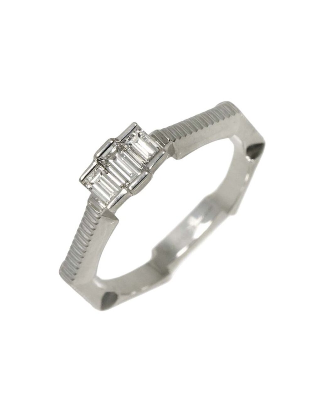 Gucci Link to Love Ring Diamond 18k WG White Gold 750